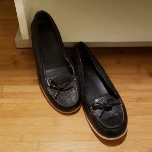 Timberland Black Leather Slides, 8.5